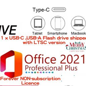 MAC osx 13 or higher! enjoy non subscription OFFICE free gift with flash drive